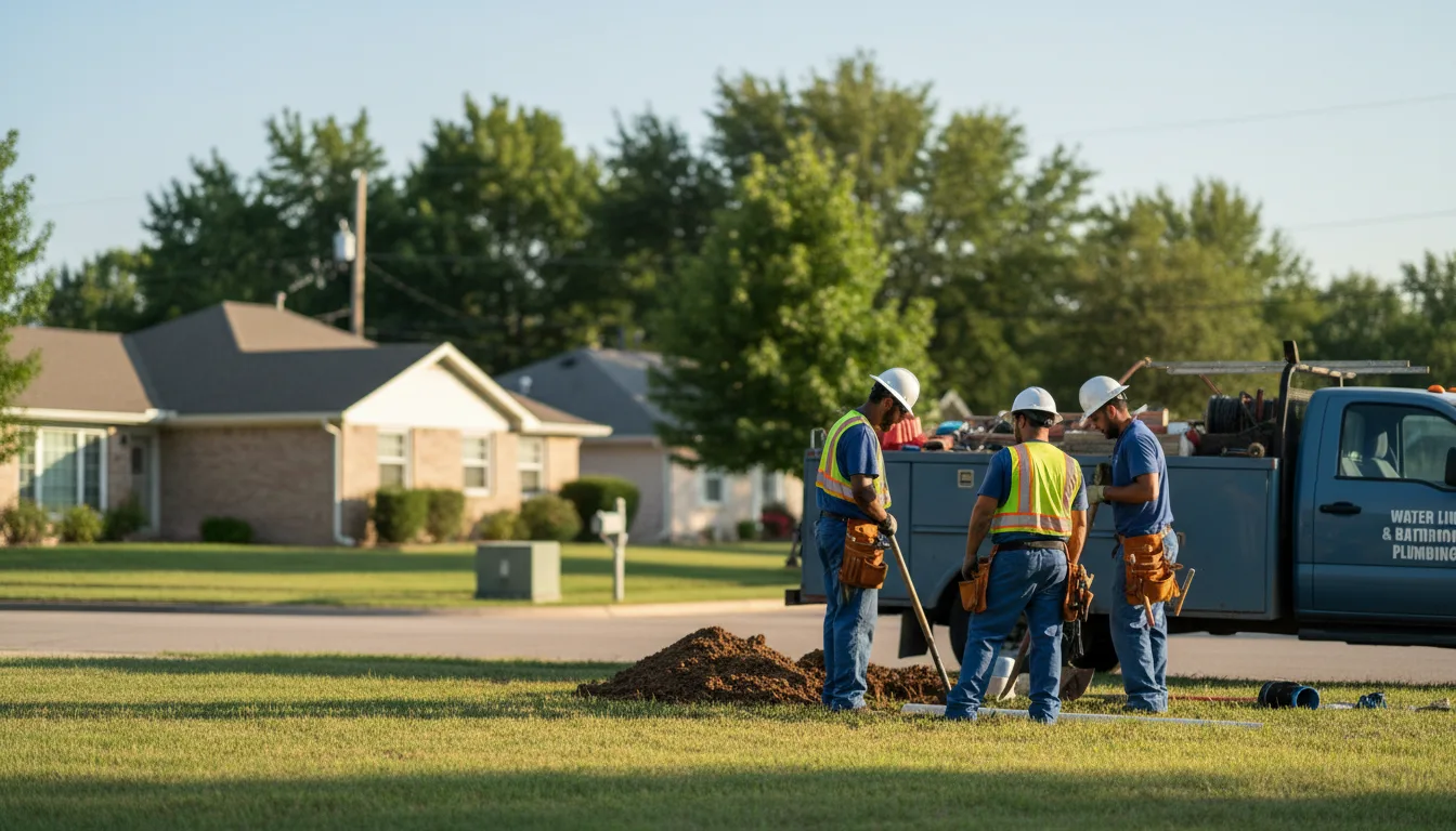 Residential water line and bathroom plumbing service in Patton, MO